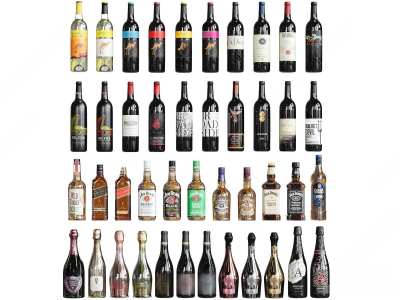 现代酒水3D模型下载